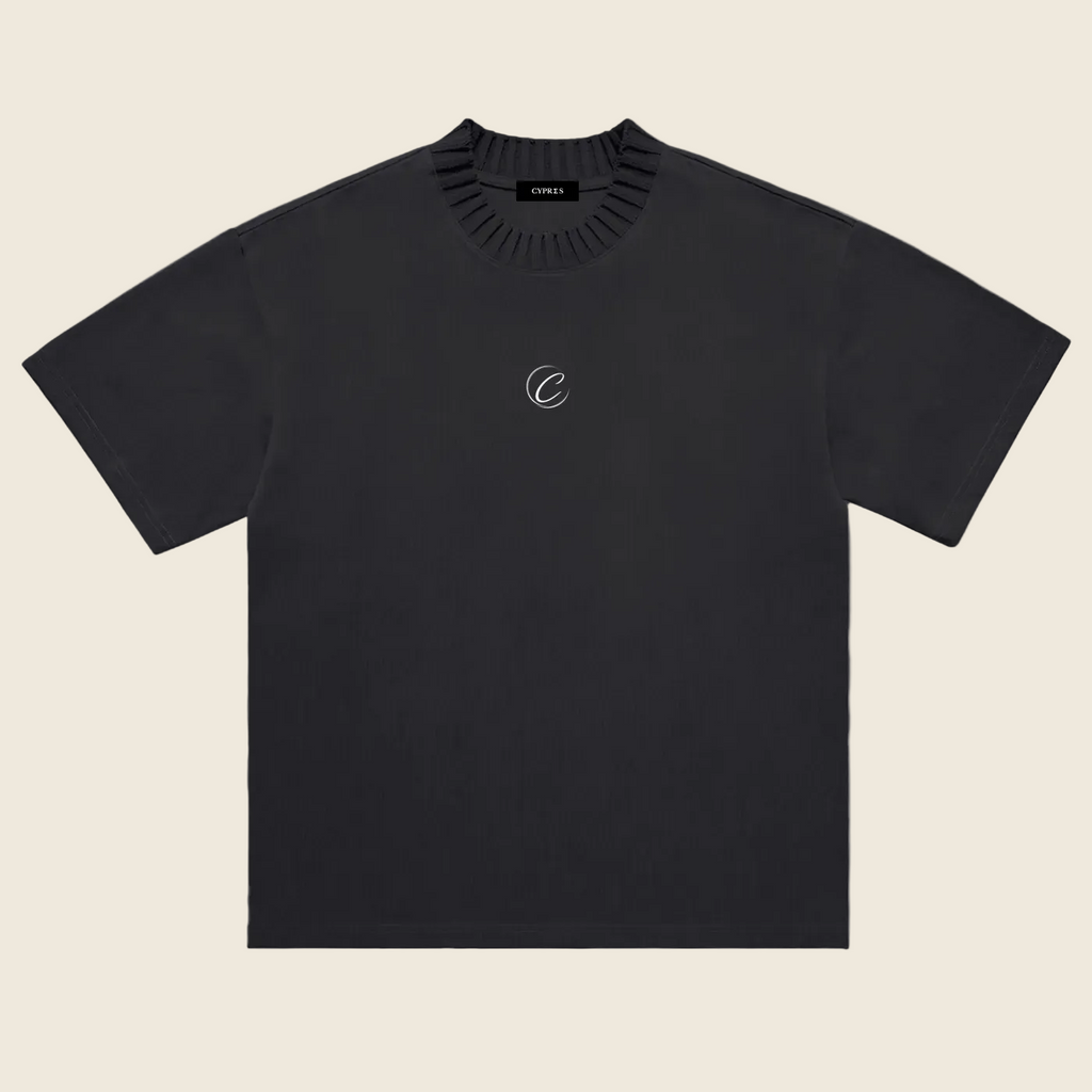 T-shirt à col rond en maille épaisse