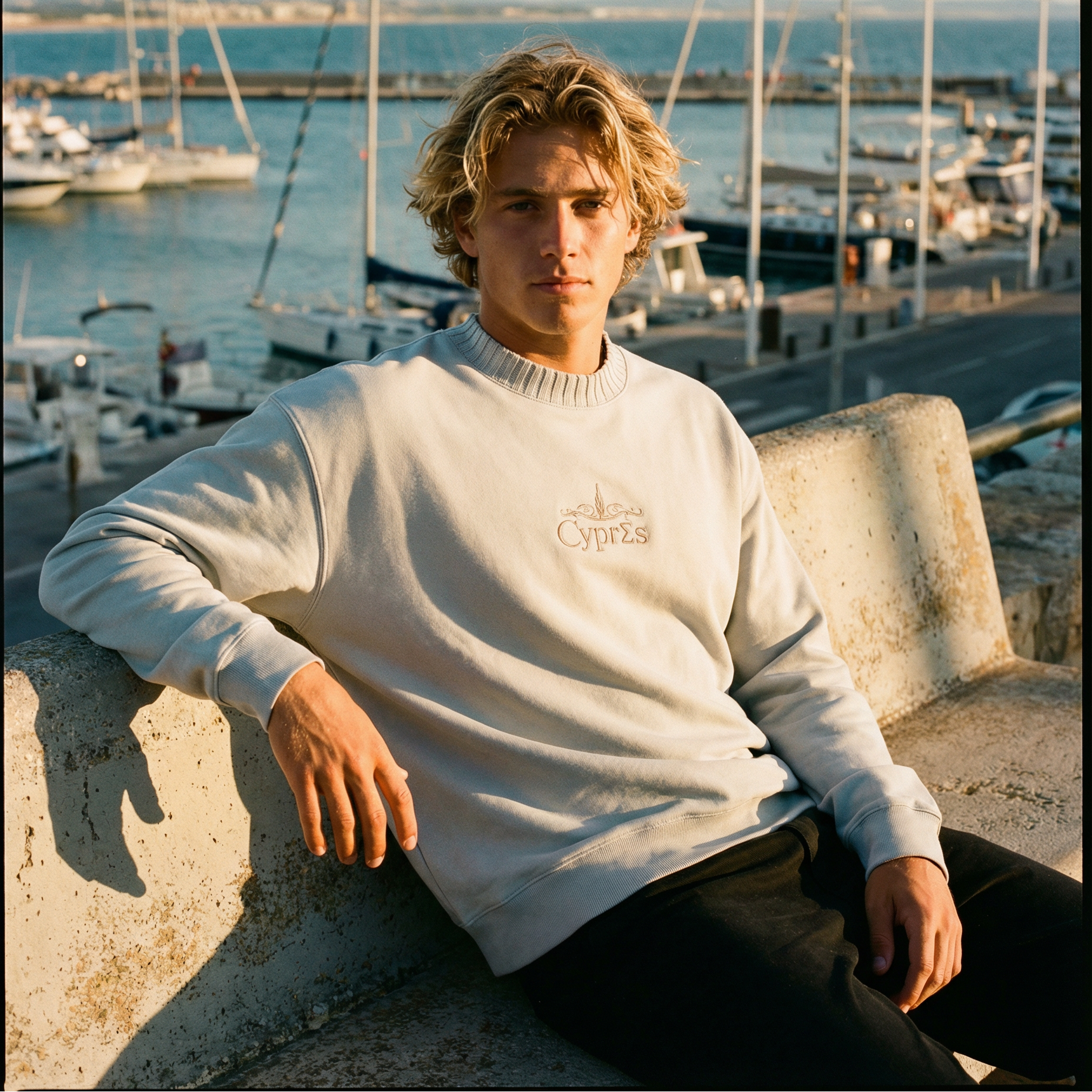Pull oversize en maille à insignes