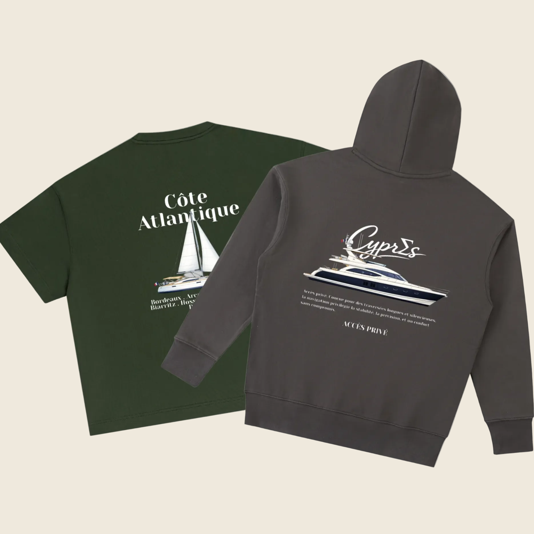 Pack Bateau (1 sweat à capuche + 1 t-shirt)