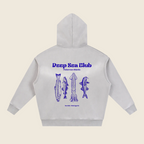 Sweat à capuche zippé Grand bleu
