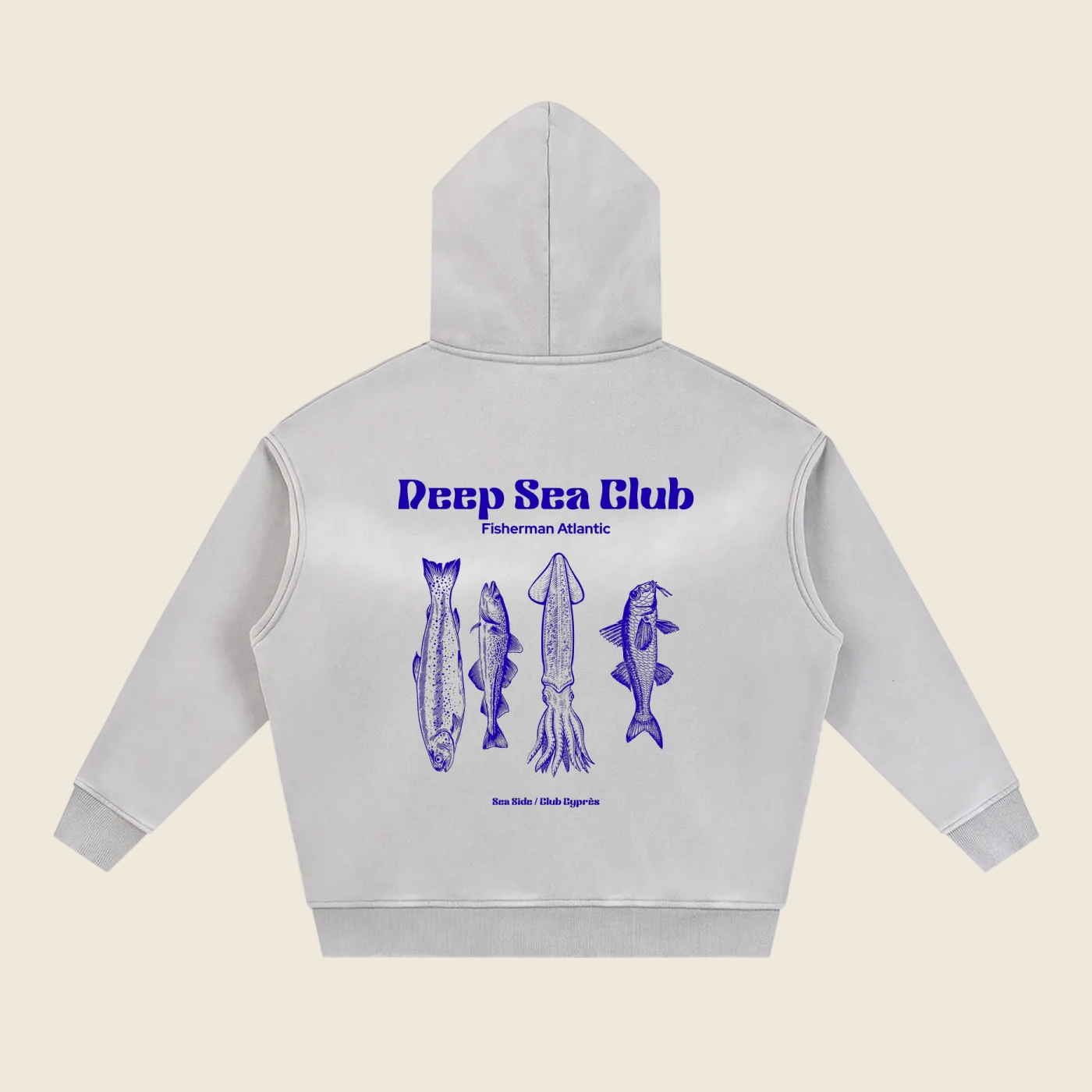 Sweat à capuche zippé Grand bleu